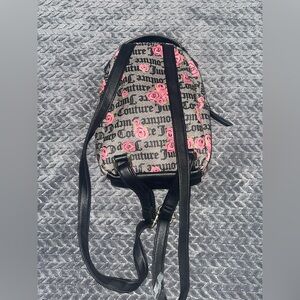 Juicy Couture Black and Pink Floral Backpack
